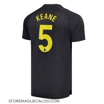 Everton Michael Keane #5 Maglia Gara Trasferta Repliche 2024-25 Maniche Corte